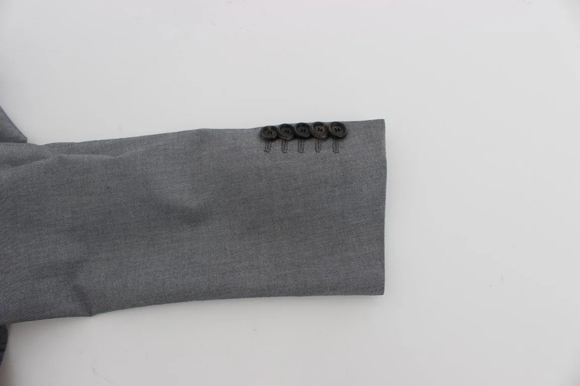 Gray Regular Fit Wool Blend Blazer Jacket