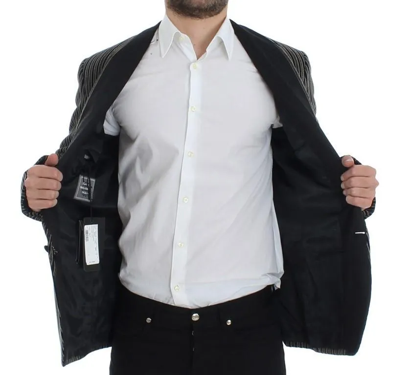 Gray striped SICILIA blazer