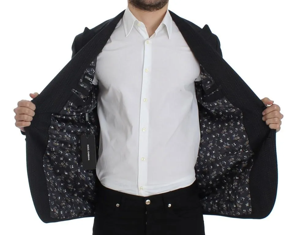 Gray wool two button blazer