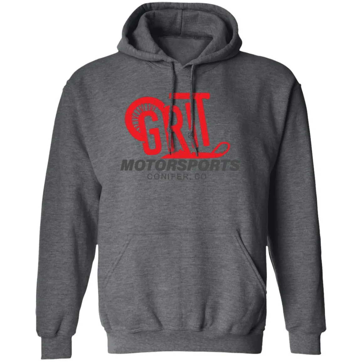 GRIT Motorsports red logo G185 Pullover Hoodie