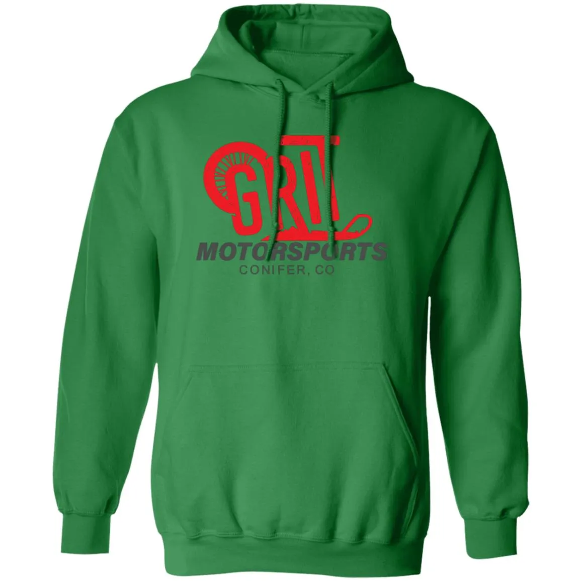 GRIT Motorsports red logo G185 Pullover Hoodie