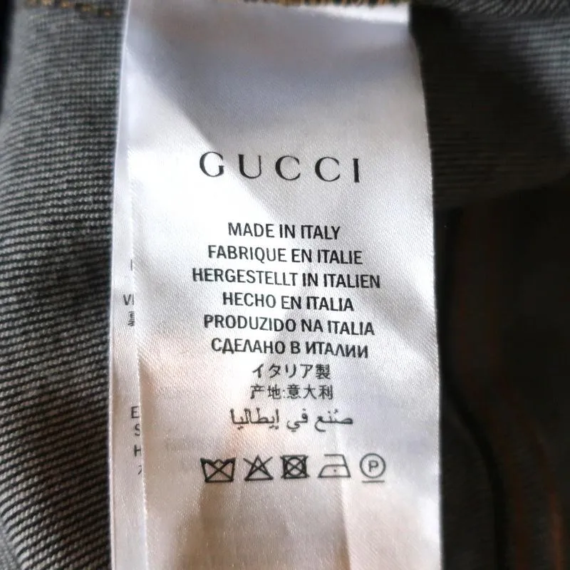 Gucci Acid Wash Skinny Jeans Faded Black Stretch Cotton Size 24