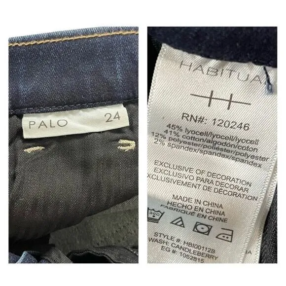 Habitual Women's Palo Crop Flare Jeans Size 24 New