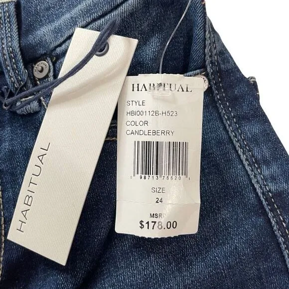 Habitual Women's Palo Crop Flare Jeans Size 24 New