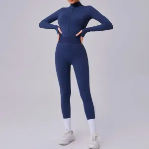Half Zip Yoga Jumpsuit