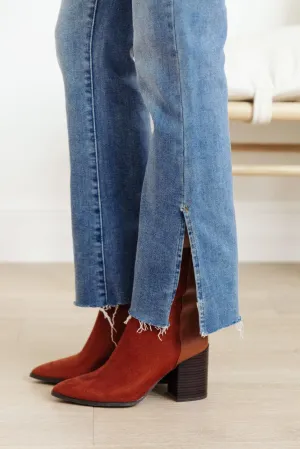 Hazel Blues® | Jody Slim Flare Side Slit Jeans