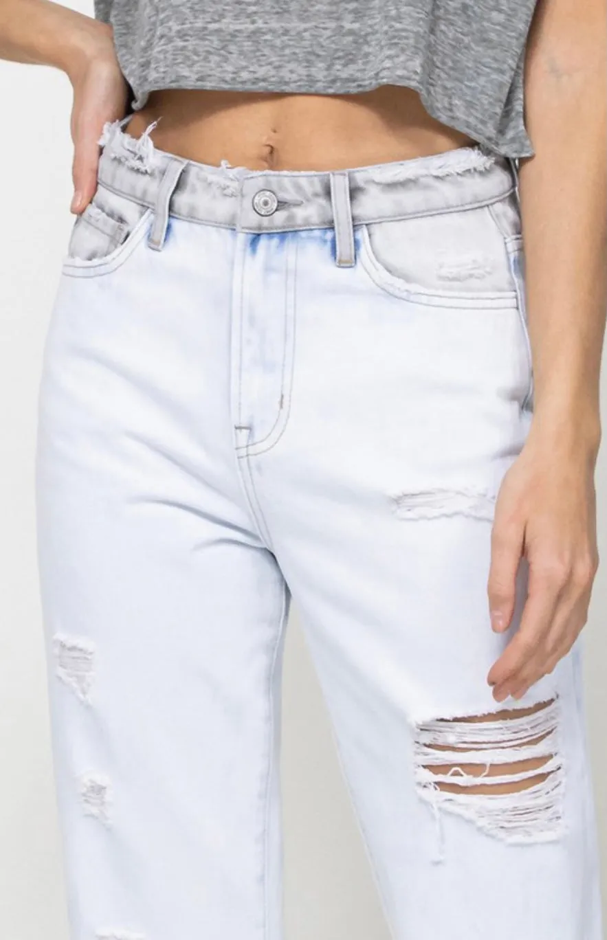 High Rise Cropped Denim— Wt Wash