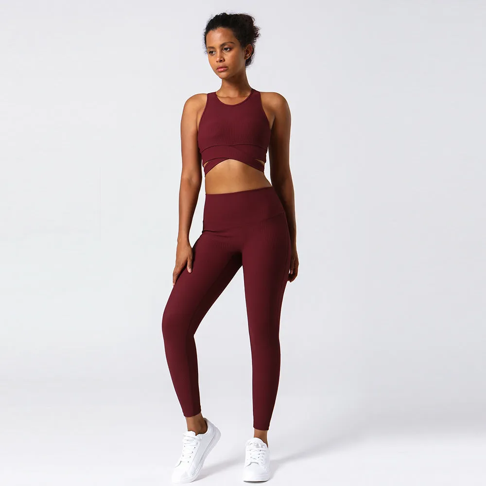 High Waist Hip Lift High Elastic Tight Yoga Set