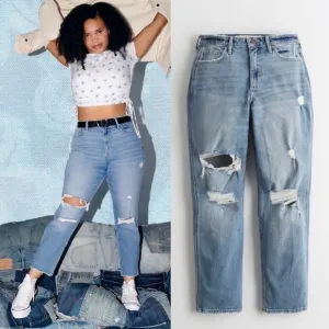 Hollister NWT Girls Curvy High Rise Mom Jean 5R
