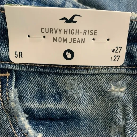 Hollister NWT Girls Curvy High Rise Mom Jean 5R