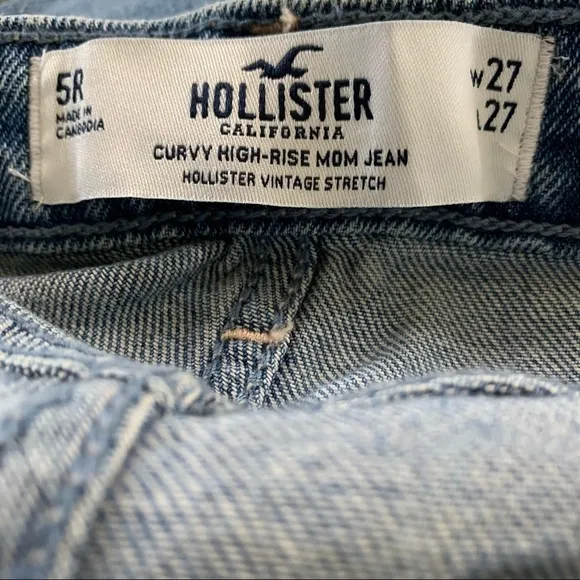 Hollister NWT Girls Curvy High Rise Mom Jean 5R
