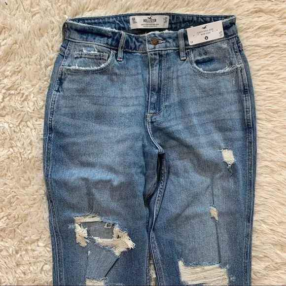Hollister NWT Girls Curvy High Rise Mom Jean 5R