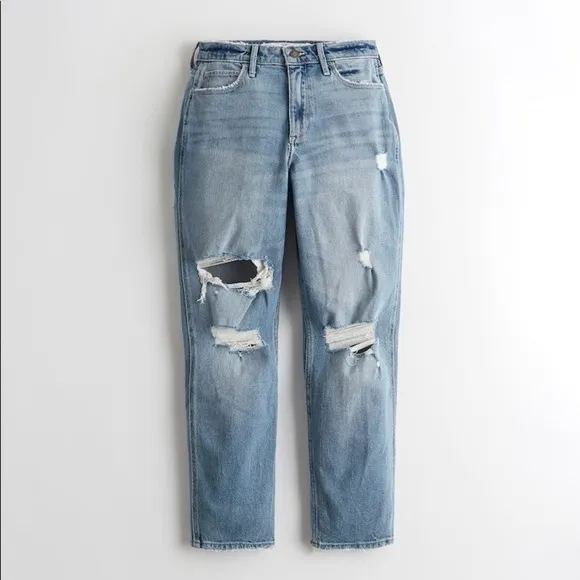 Hollister NWT Girls Curvy High Rise Mom Jean 5R
