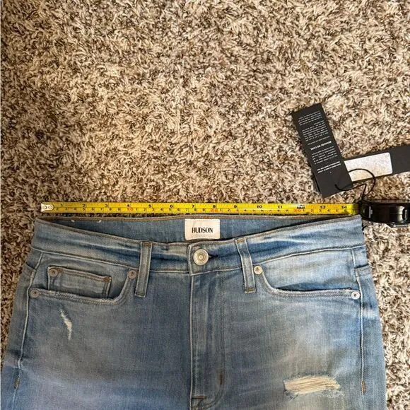 Hudson High Rise Zoeey Straight Crop Denim Jean Size 29