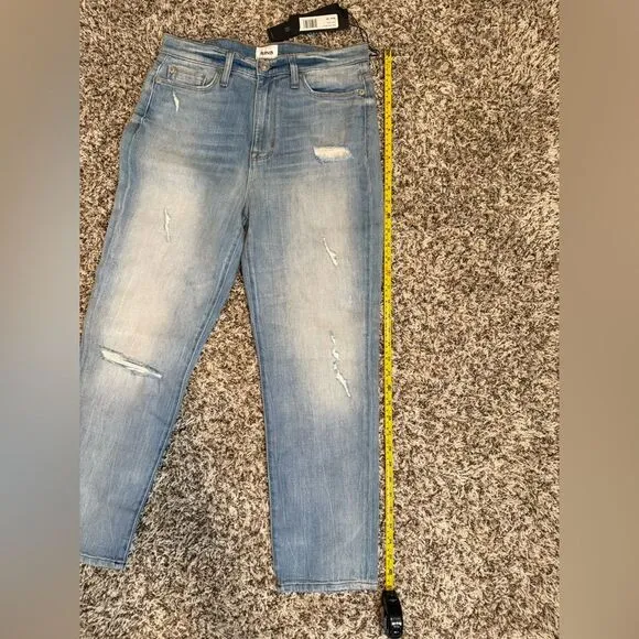 Hudson High Rise Zoeey Straight Crop Denim Jean Size 29