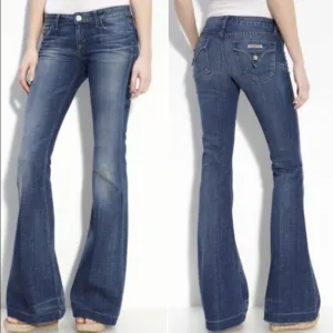 Hudson Low Flare Jeans Nordstrom Exclusive Light Stretch Denim Distressed 29