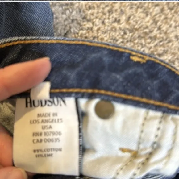 Hudson Low Flare Jeans Nordstrom Exclusive Light Stretch Denim Distressed 29