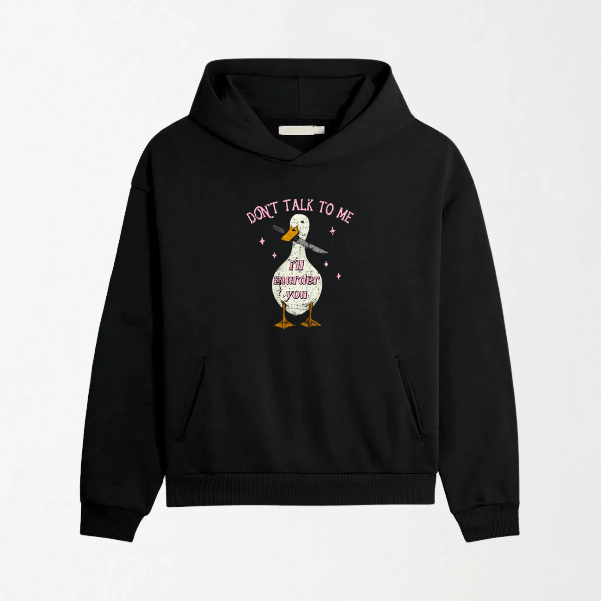 I'll Murder You - Black Graphic Hoodie