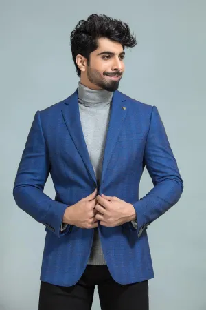 Infused Blue Checked Blazer