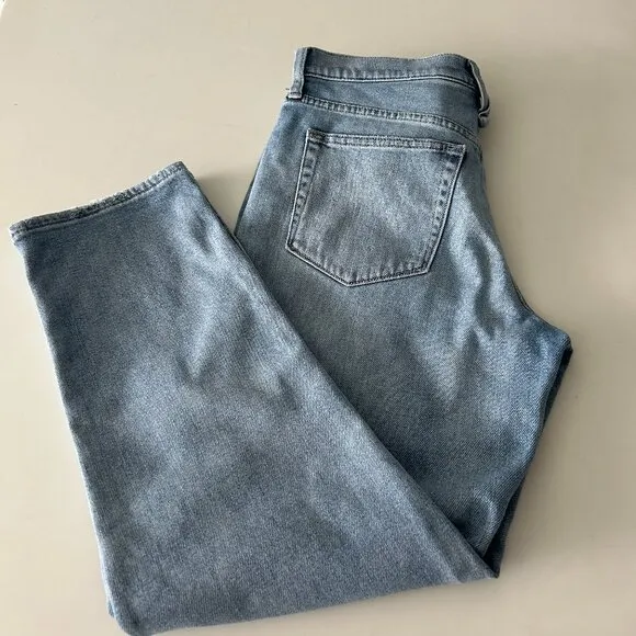 J Crew Slouchy Boyfriend Norwich Wash Denim Jeans Womens 29 Floral Leg Patch