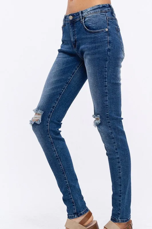 JOSIE DISTRESSED SKINNY PANTS
