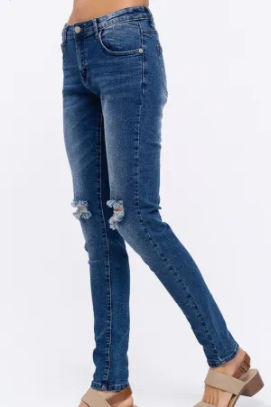 JOSIE DISTRESSED SKINNY PANTS
