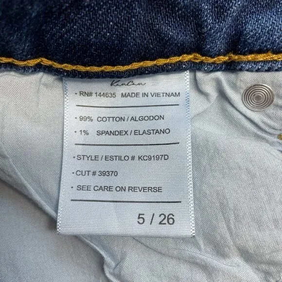 KANCAN JEANS MILAN HIGH RISE MOM SIZE 5/26 DISTRESSED KC9197D RELAXED FIT NWT