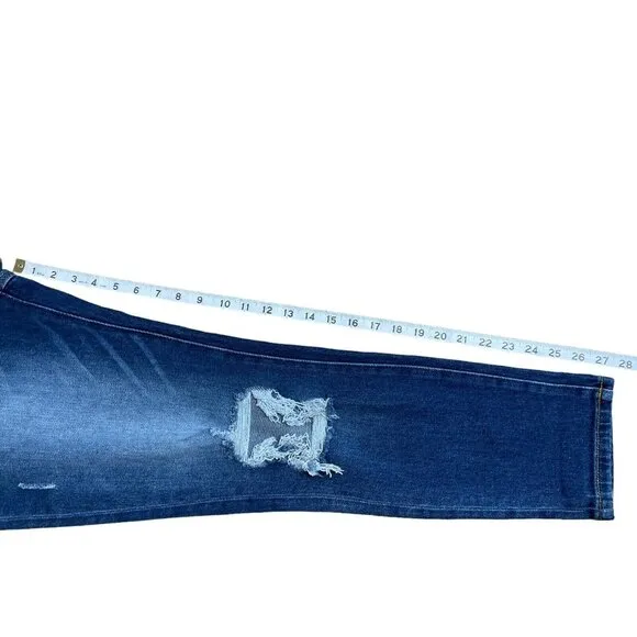KANCAN JEANS MILAN HIGH RISE MOM SIZE 5/26 DISTRESSED KC9197D RELAXED FIT NWT
