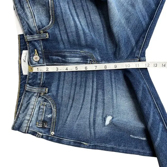 KANCAN JEANS MILAN HIGH RISE MOM SIZE 5/26 DISTRESSED KC9197D RELAXED FIT NWT