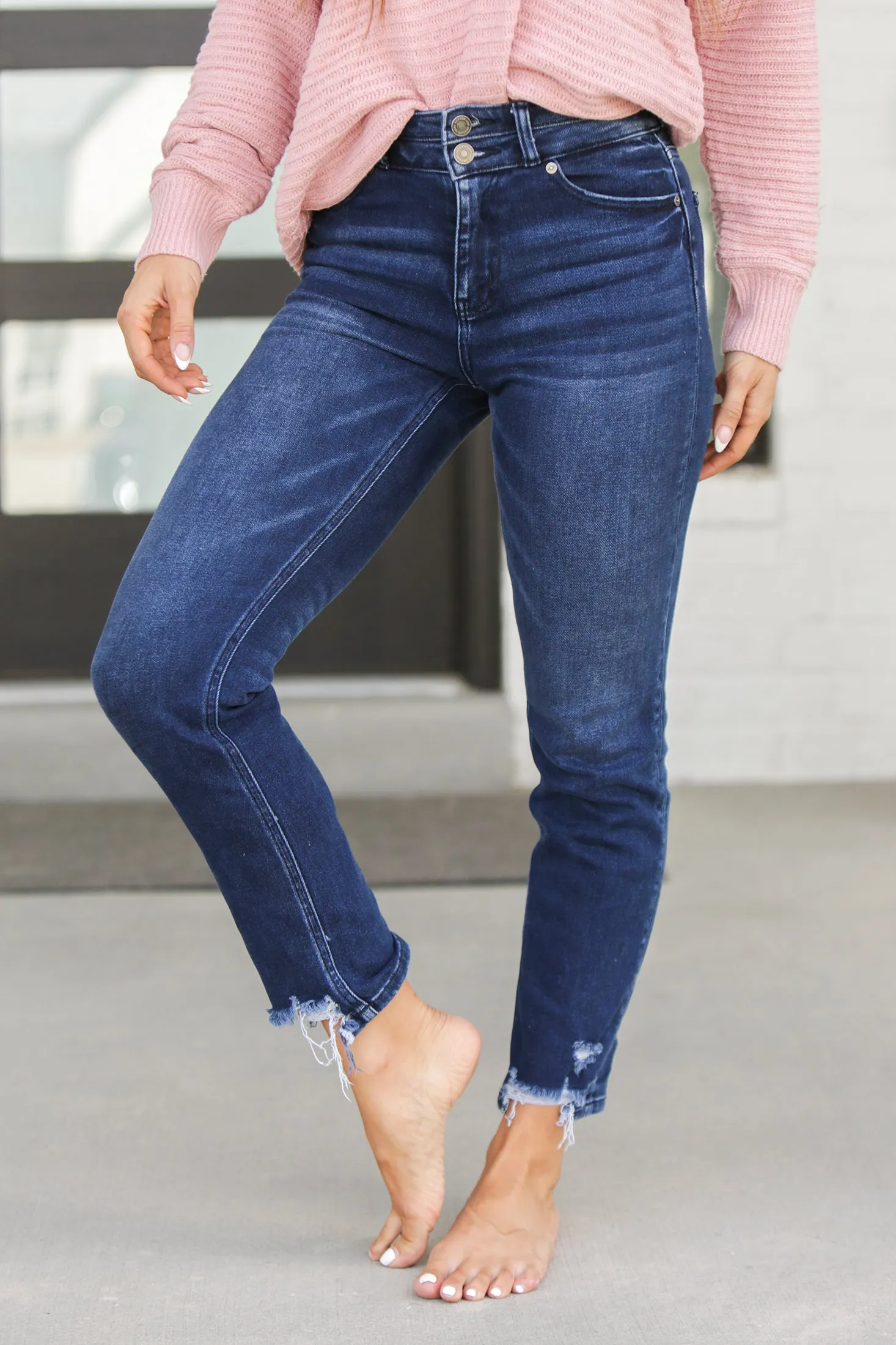 Kancan Rachel High Rise Slim Straight