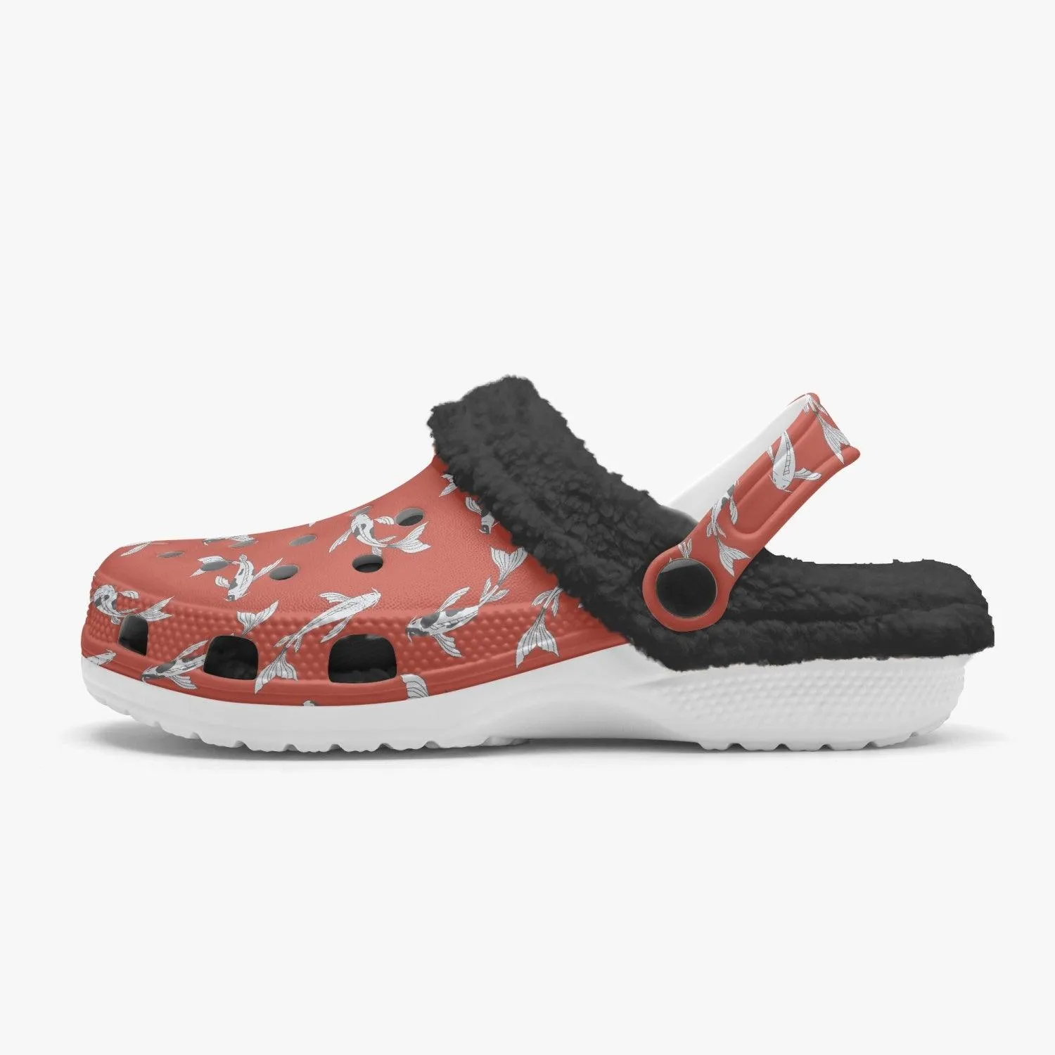 Koi Fish Winter Red Clogs
