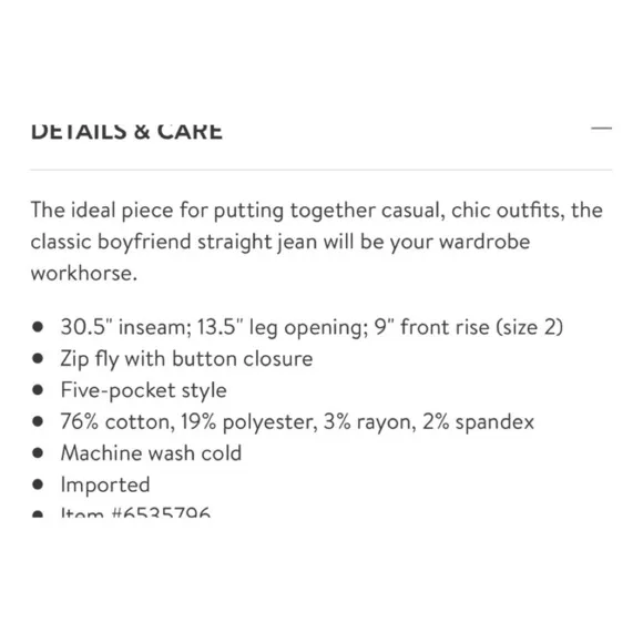 KUT From The Kloth Boyfriend Straight Jeans​​​​​​​​​