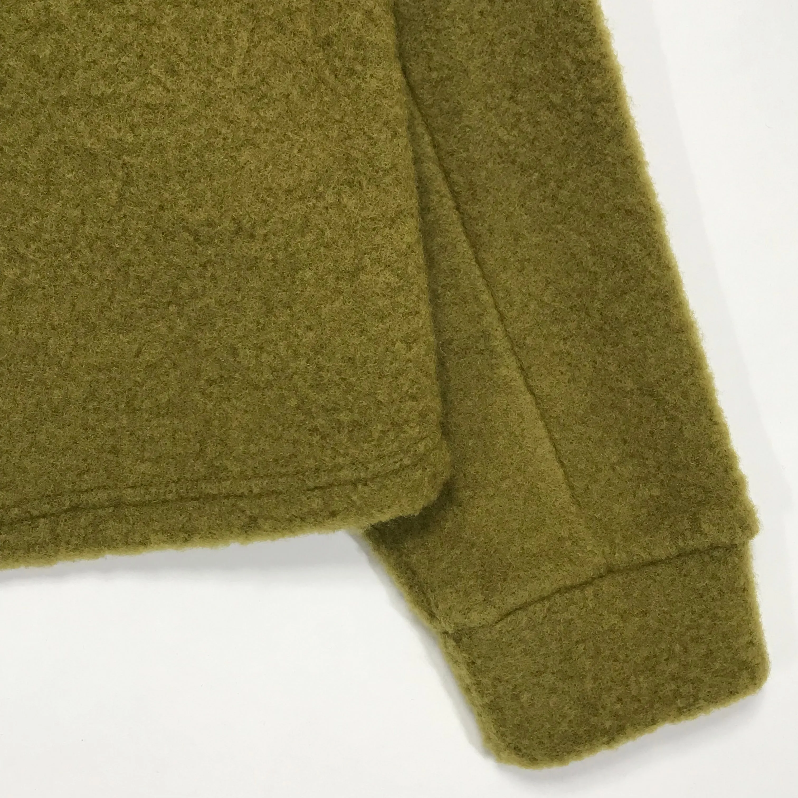 [L]  Number Nine Half Zip Fleece Pullover Hoodie Jacket Olive