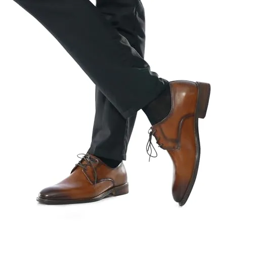 La Milano Mens Leather Oxford Shoes - Mond