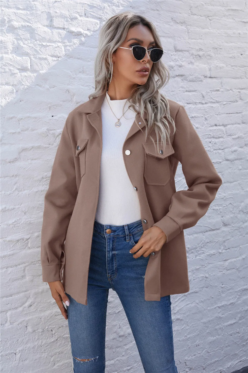 Lapel Single-breasted Lace-up Cardigans Outerwear