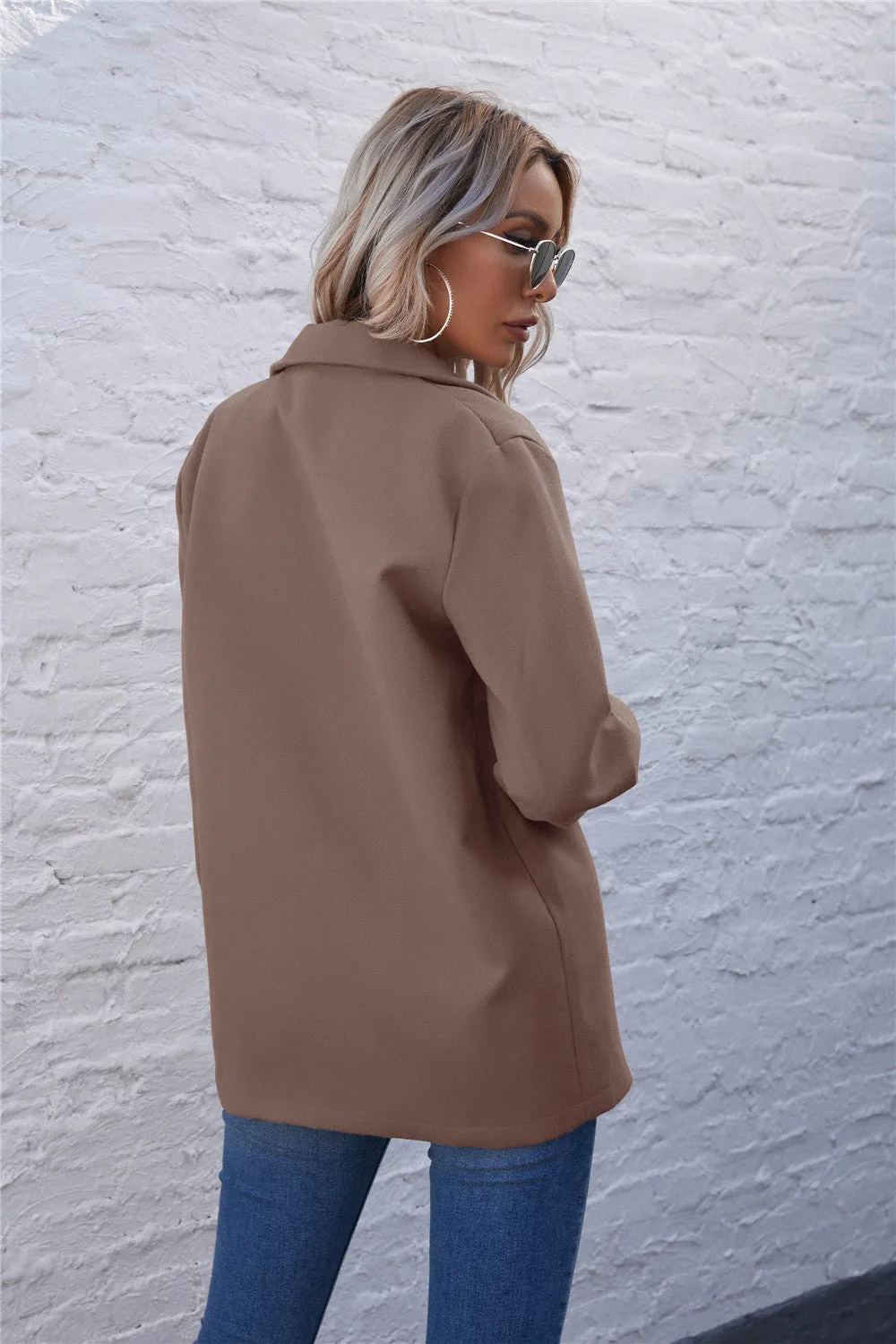 Lapel Single-breasted Lace-up Cardigans Outerwear