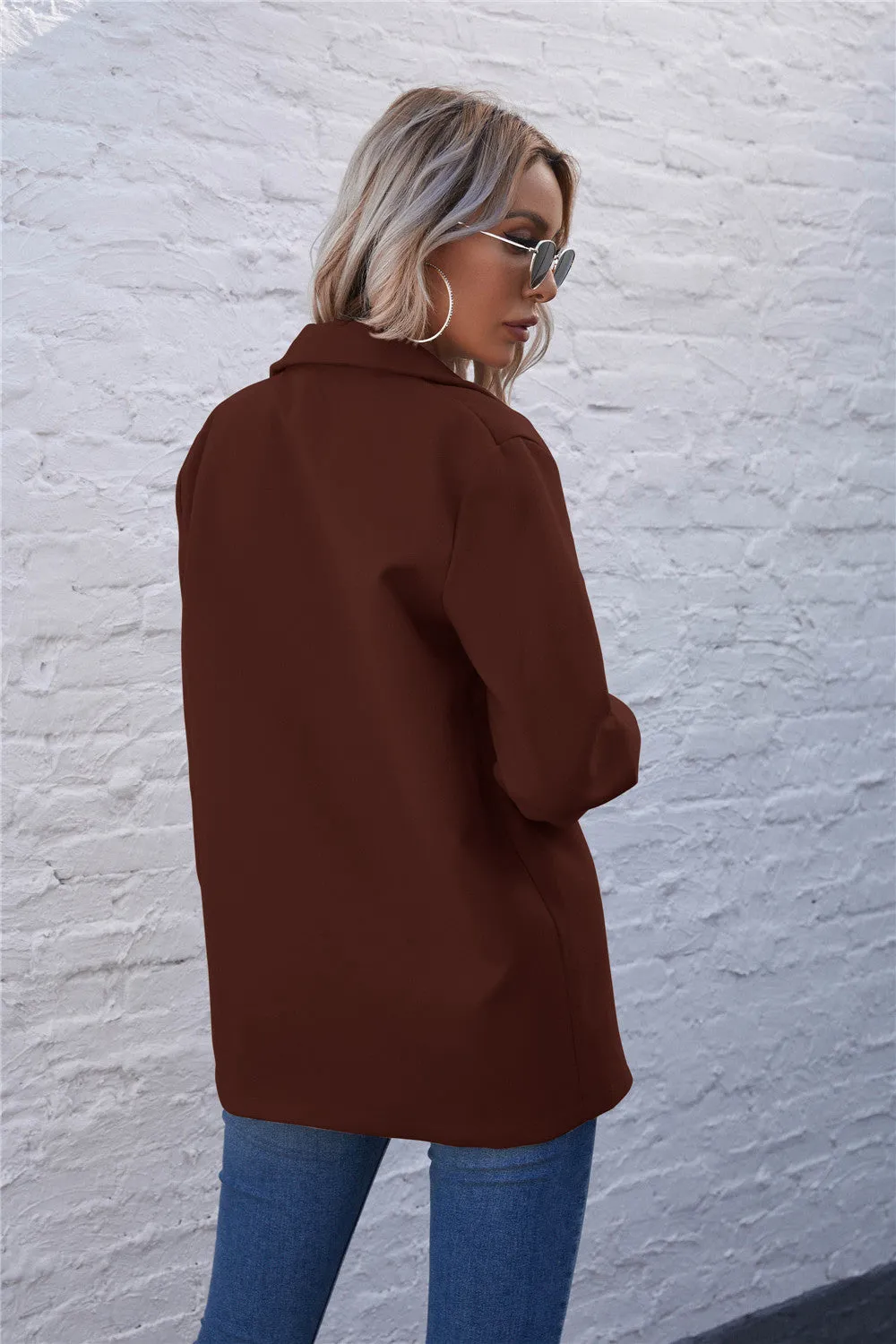 Lapel Single-breasted Lace-up Cardigans Outerwear