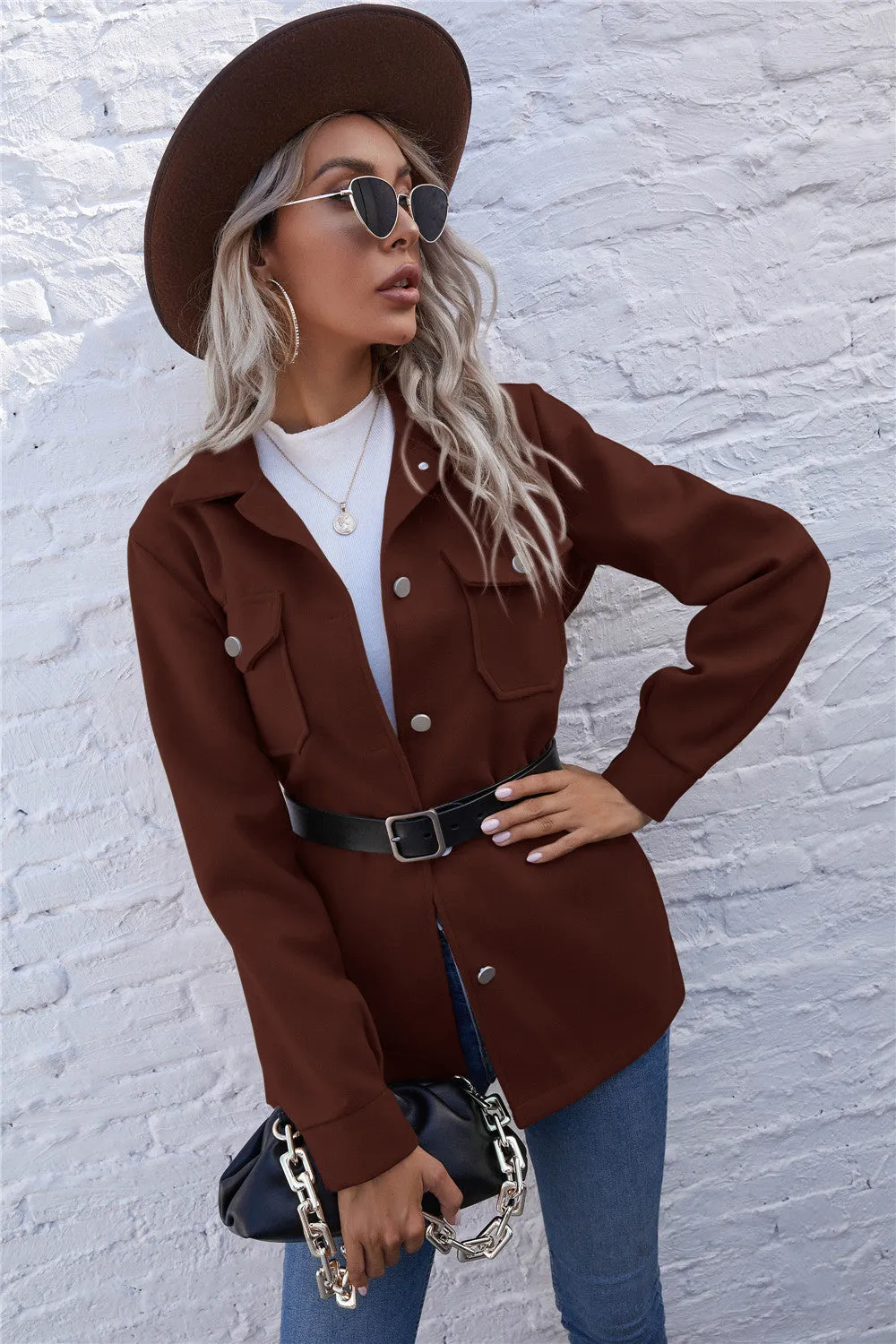 Lapel Single-breasted Lace-up Cardigans Outerwear