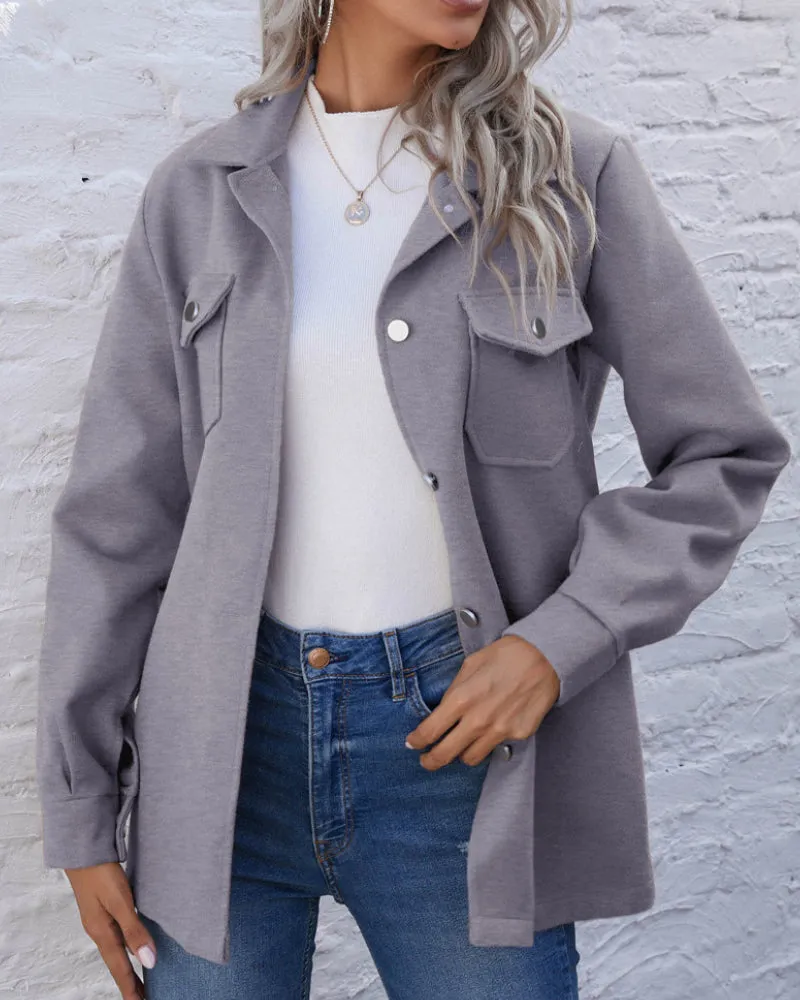 Lapel Single-breasted Lace-up Cardigans Outerwear