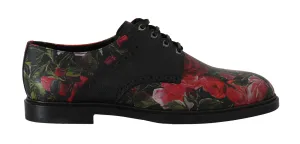 Leather Black Red Roses Derby Dress