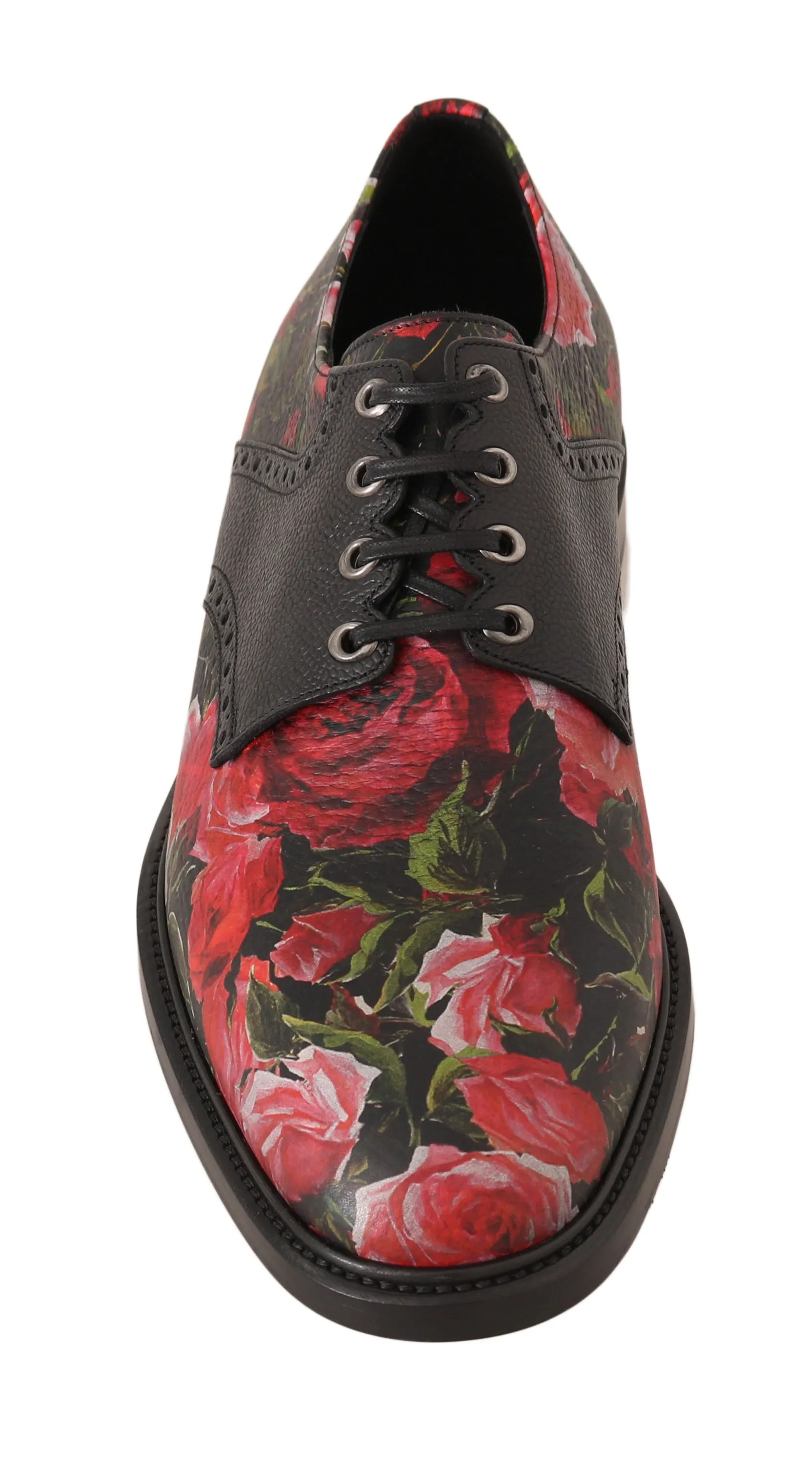 Leather Black Red Roses Derby Dress