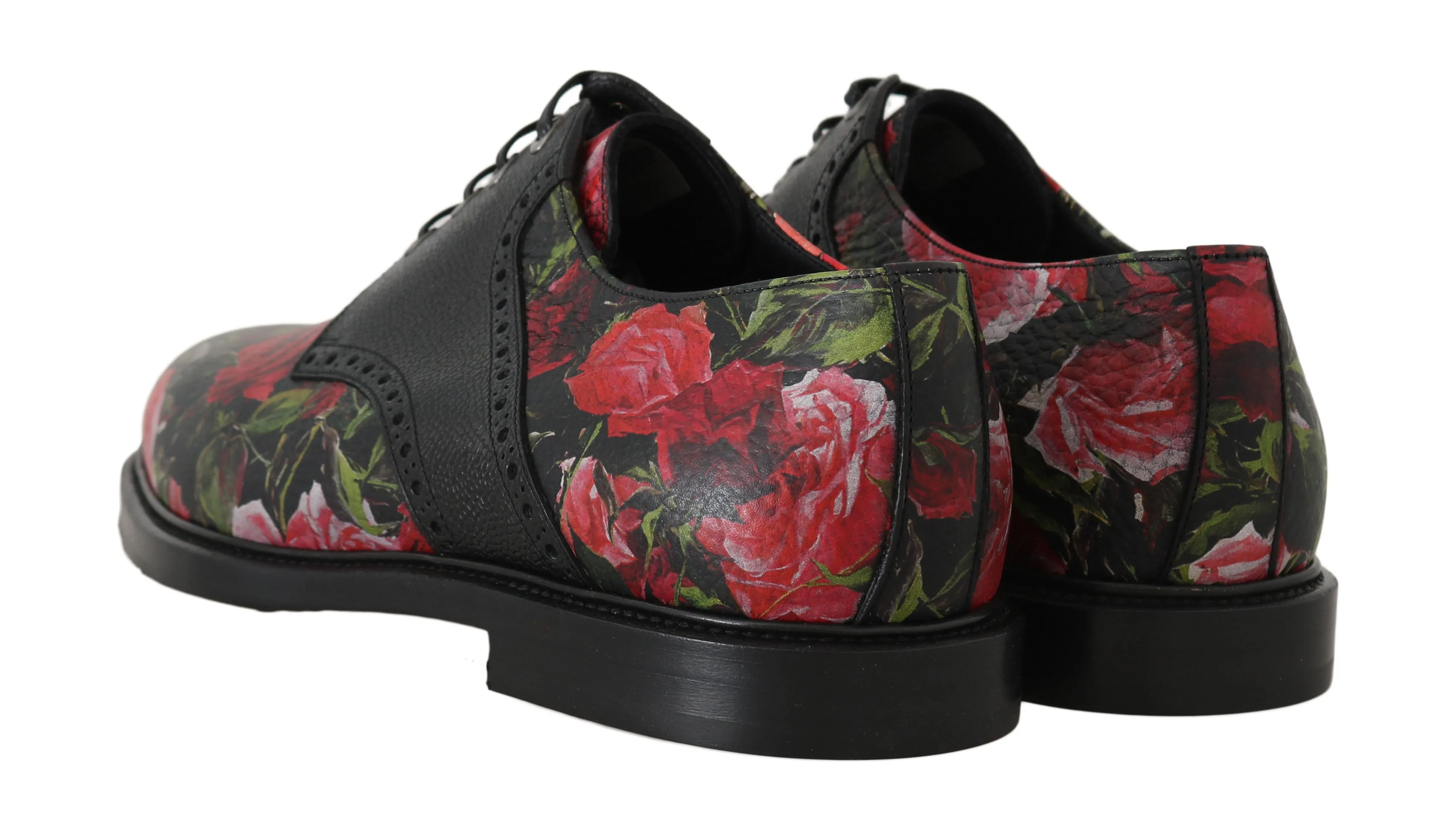 Leather Black Red Roses Derby Dress