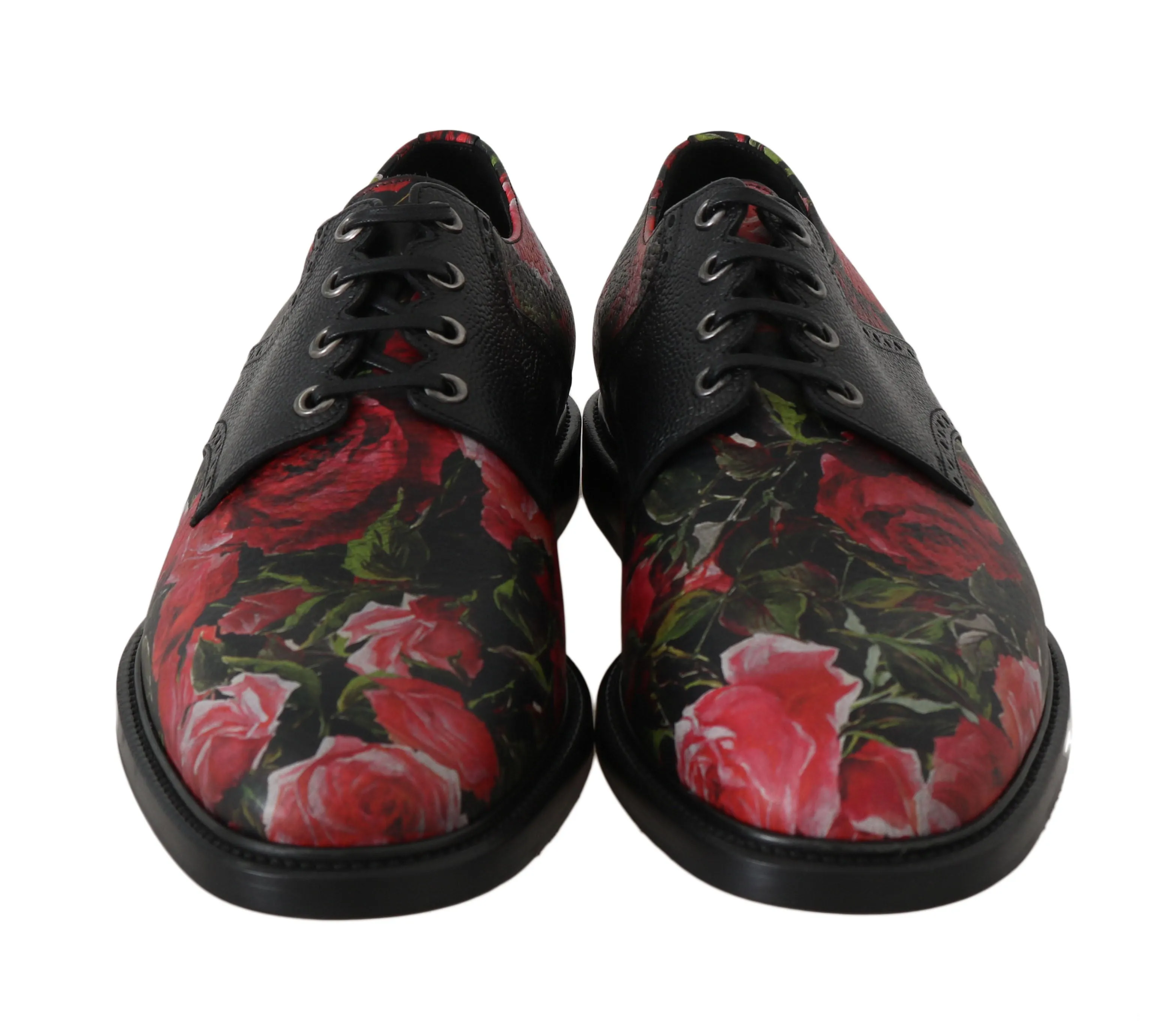 Leather Black Red Roses Derby Dress