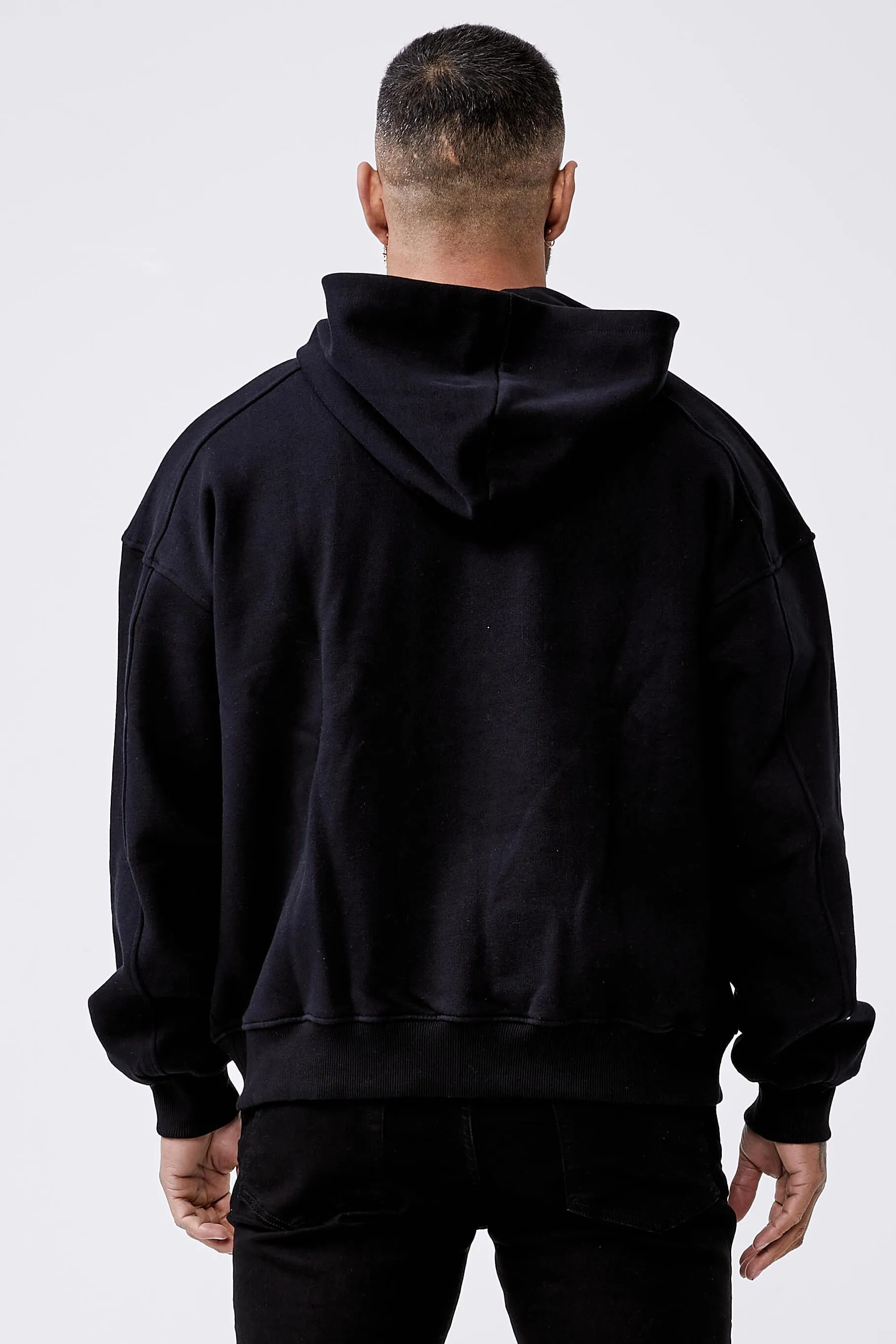 Legend* Basics Zip Through Hoodie - Black