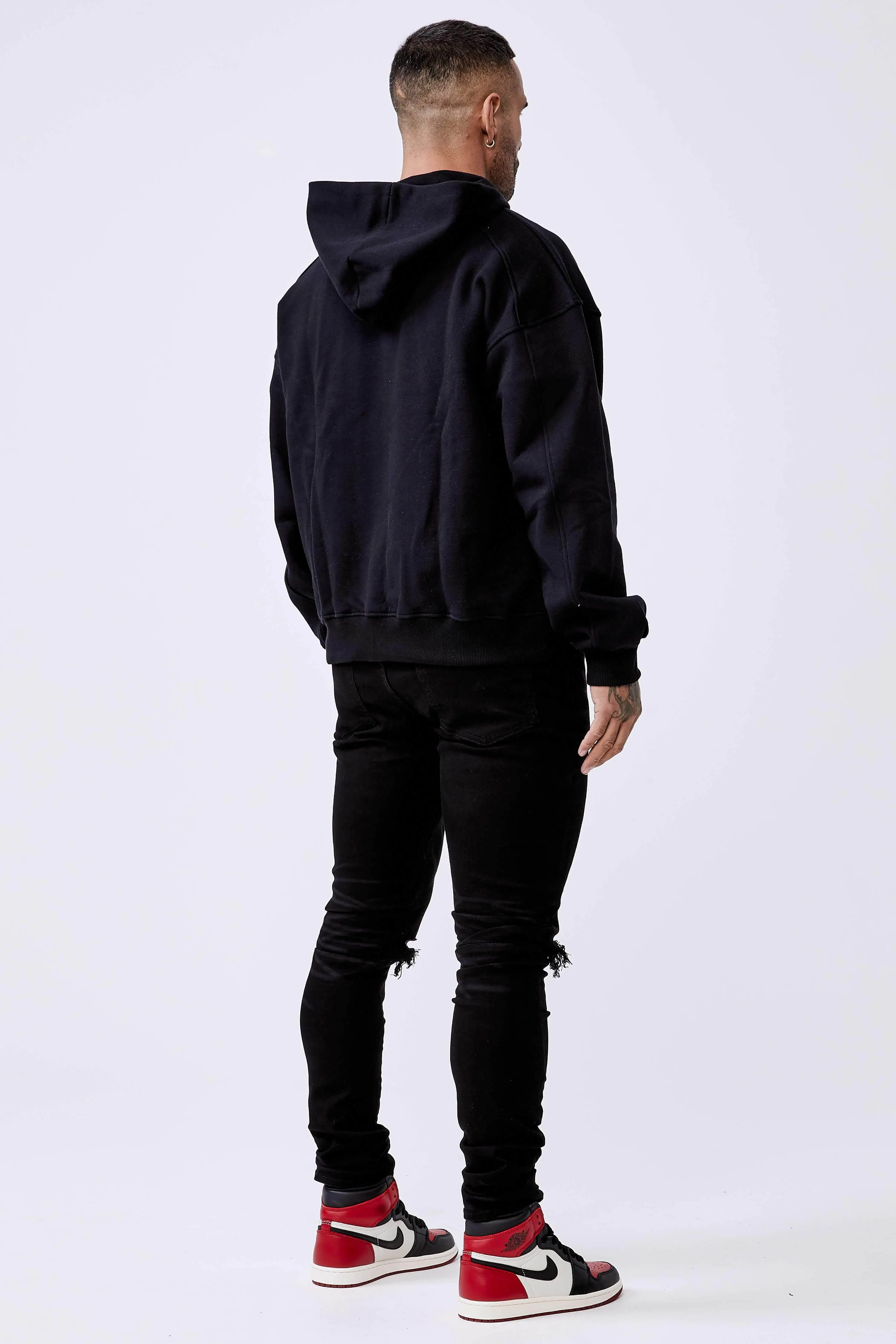 Legend* Basics Zip Through Hoodie - Black