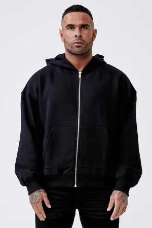 Legend* Basics Zip Through Hoodie - Black