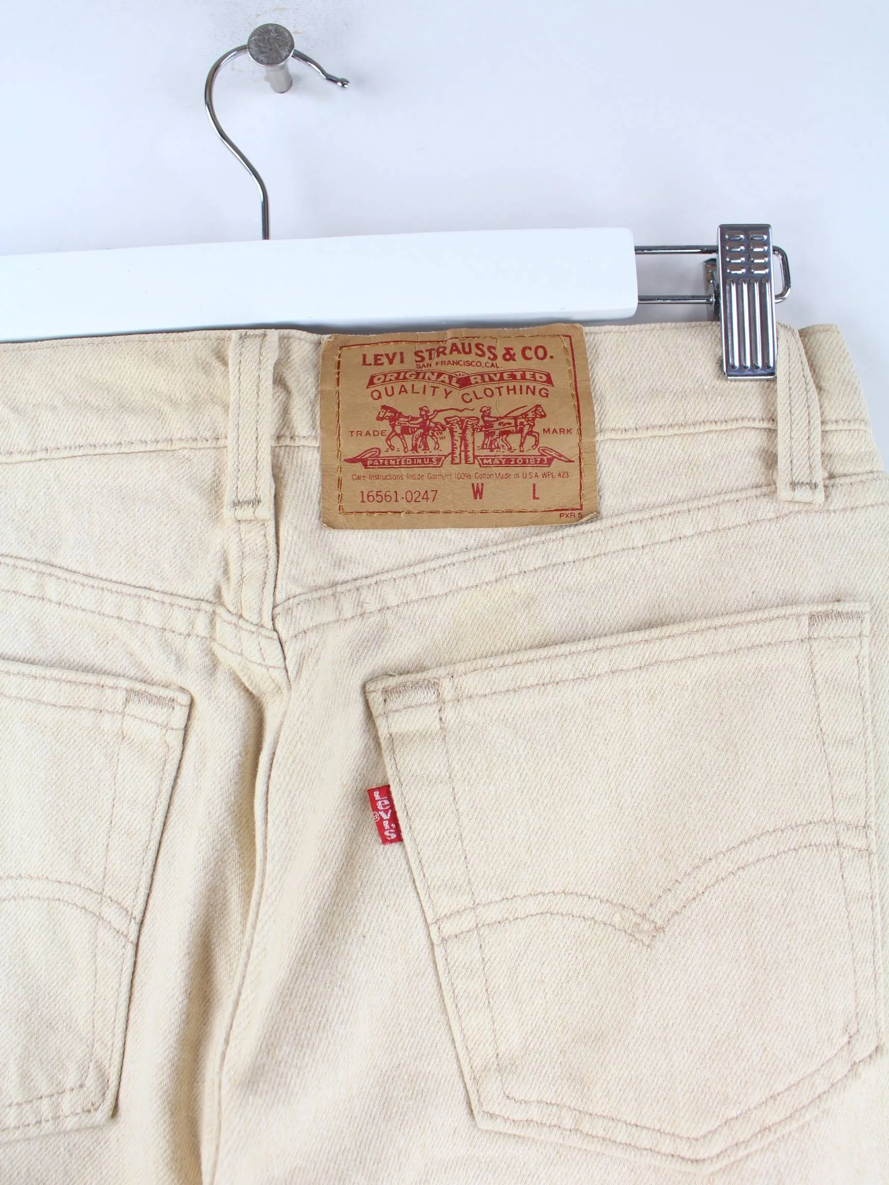 Levi's 16561 Faded Jeans Beige W26 L32