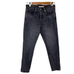 Levi's Premium SZ 27x28 Womens Wedgie Mid Rise Ankle Button Fly Jeans Stretch