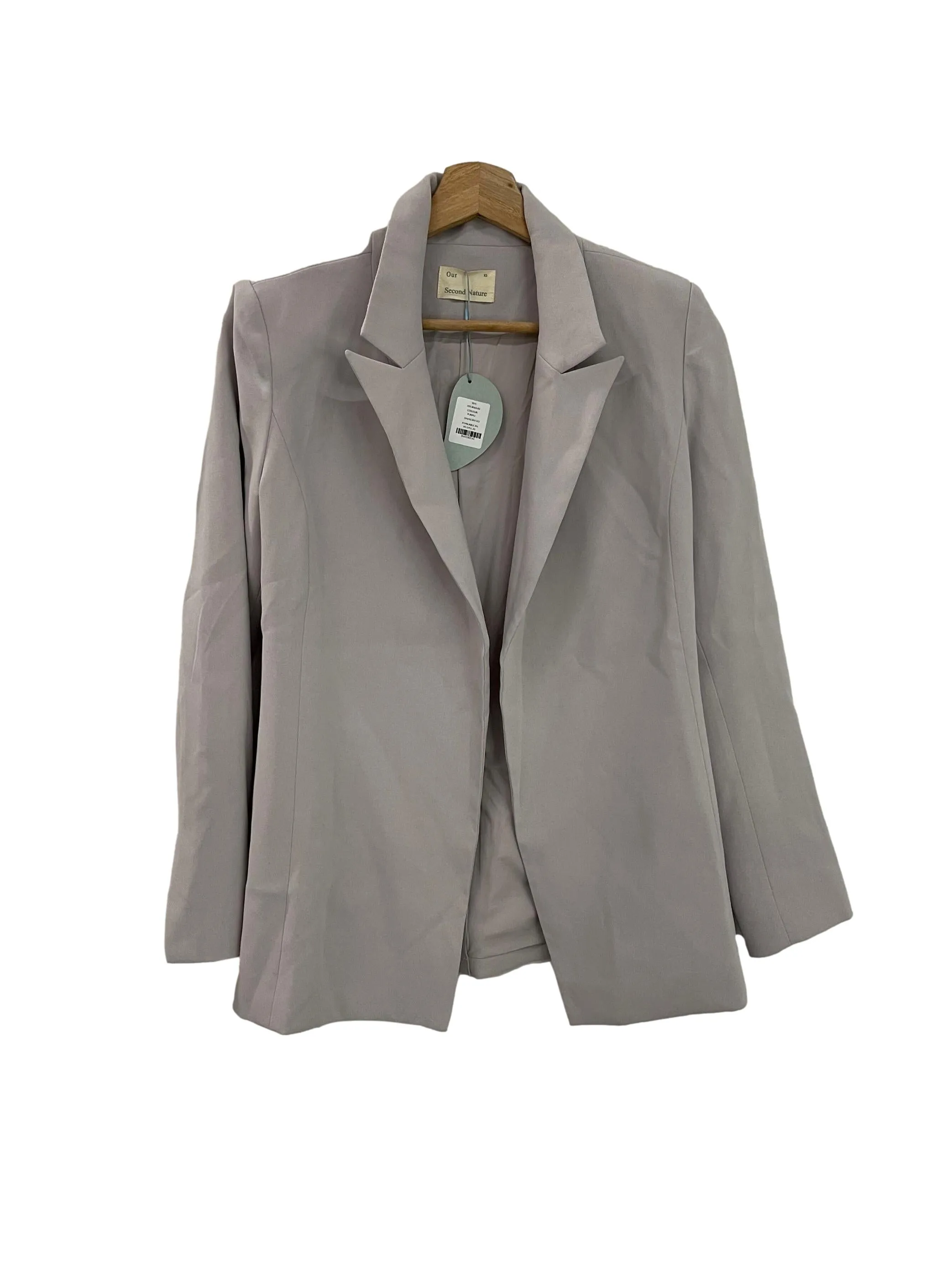 Lilac Open Front Blazer OSN