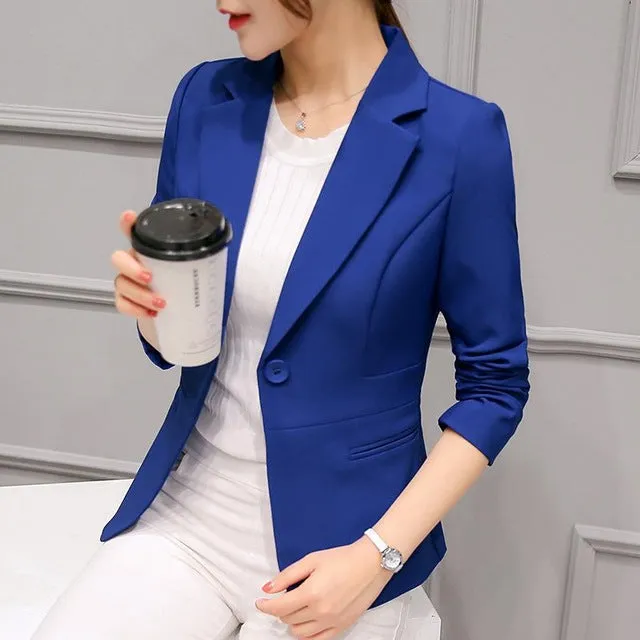 Long Sleeves Office Lady Single Button Women Suit